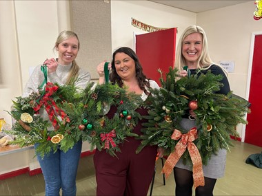 Friends of School Wreath making